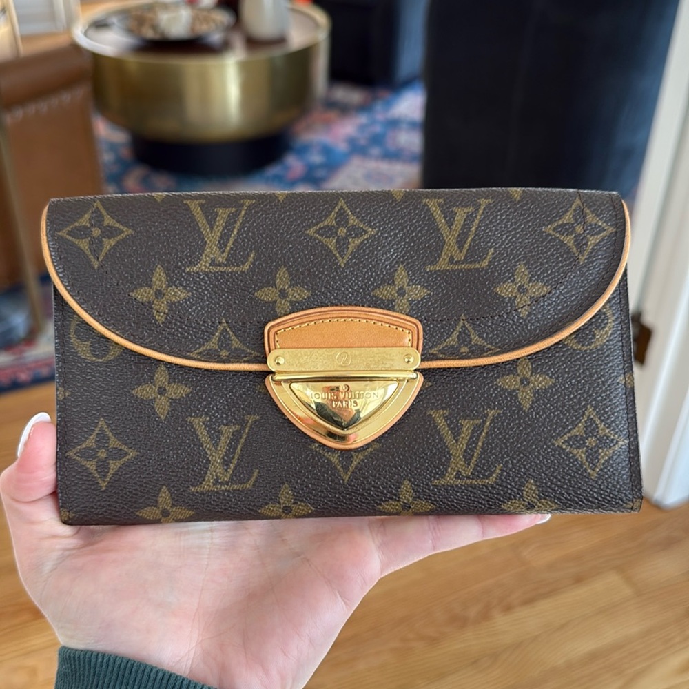 LOUIS VUITTON Portefeuille Eugenie Tri-fold long wallet M60123 Monogram Used LV
